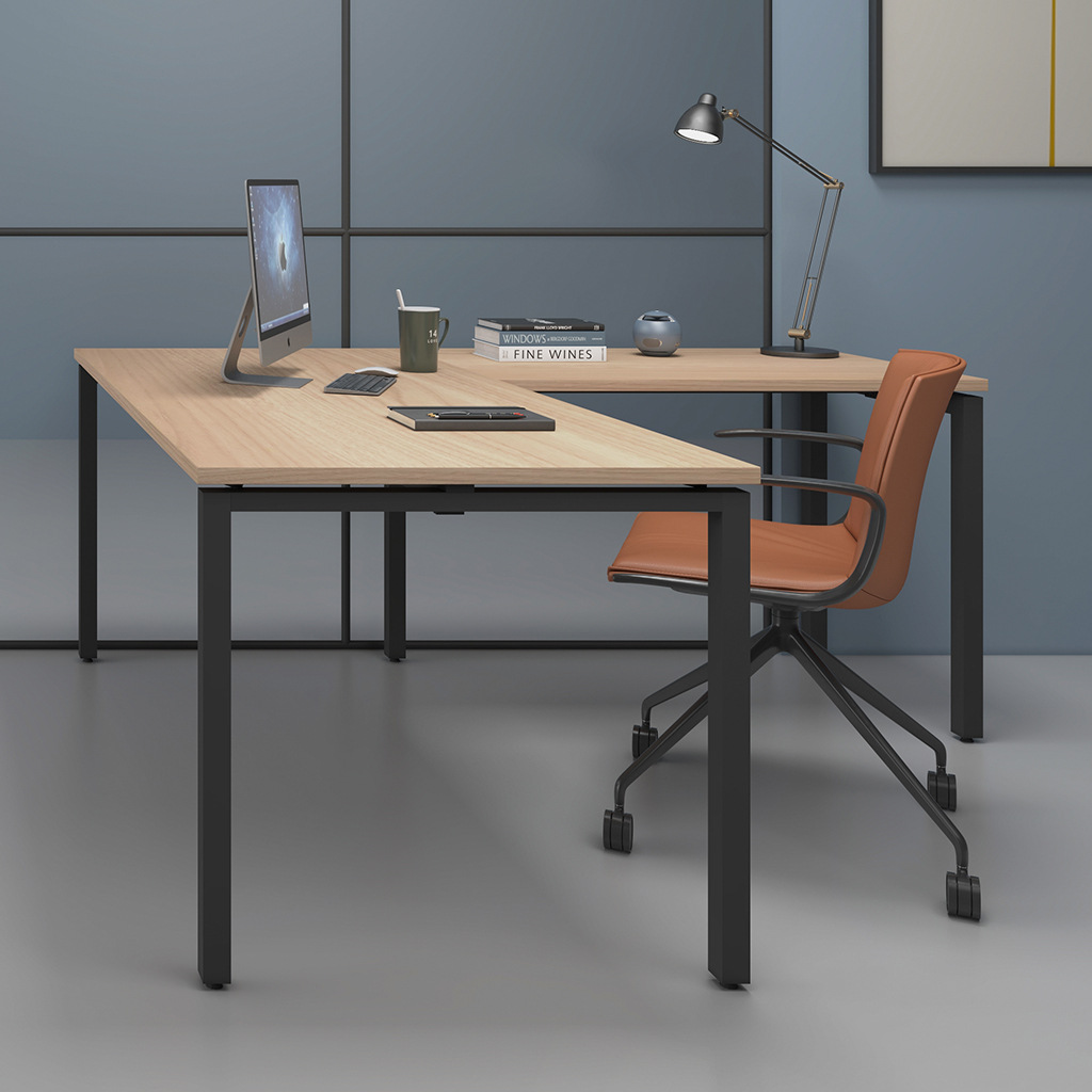 Mesa de computadora de esquina de escritorio mesa de deportes electrónicos escritorio en forma de L dormitorio estudio simple pie de acero escritorio de oficina simple