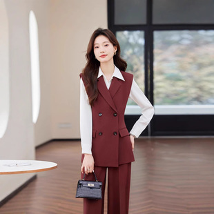 Advanced Suit Vest Women's Outer Wear Business Wear suit Spring and Autumn 2025 Workplace Casual Suit Vest Jacket