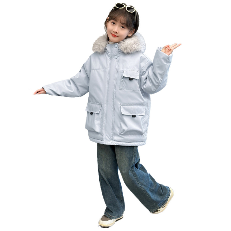 新款女童冬装棉衣中大童冬季加厚羽绒棉服2025儿童外套女孩棉袄|undefined