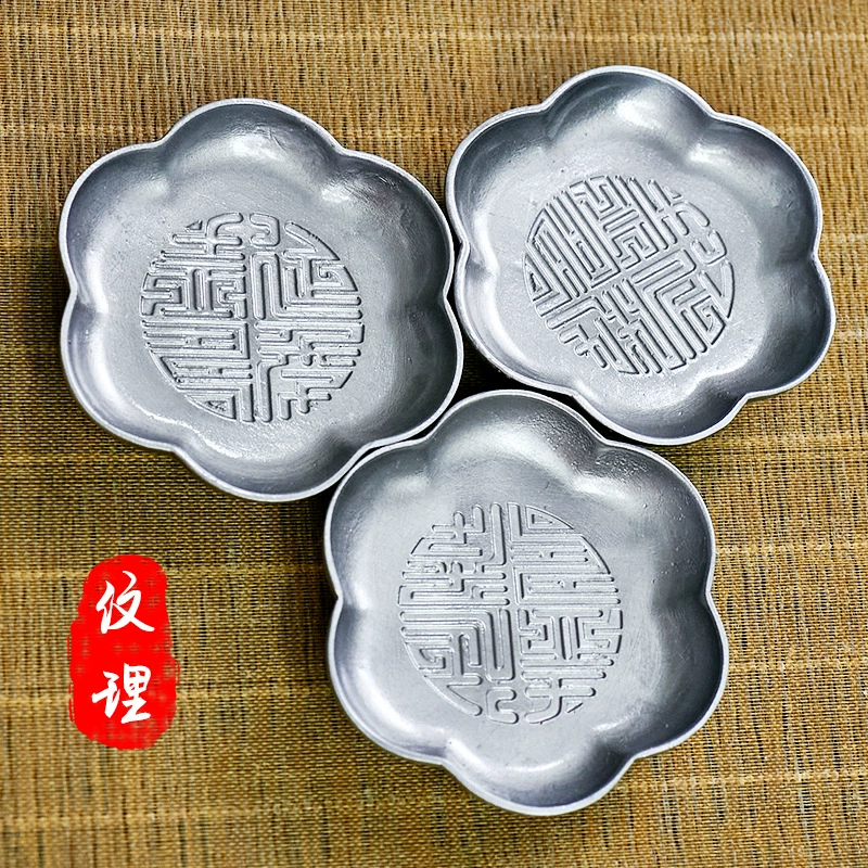 Свинцовое Олово ручной работы в японском стиле маленький поднос для чая коврик для чайной чашки держатель для чая из сплава против ожогов теплоизоляция креативные кунг-фу аксессуары для чайной церемонии