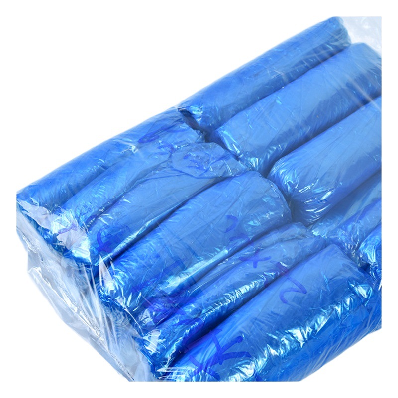 Desechable PE oversleeves azul impermeable a prueba de aceite transparente de plástico oversleeves 100 unids/bolsa Fábrica de melocotón de hadas en stock al por mayor