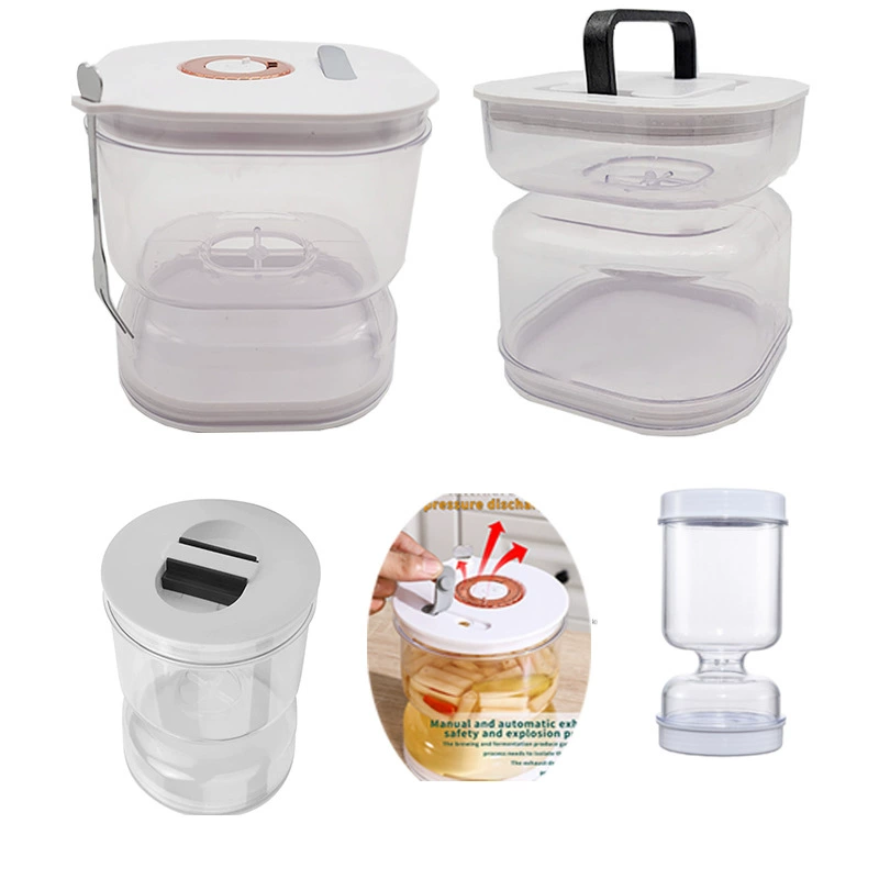 Кухня сухое и влажное разделение Pickle Jar сухой и влажный дозатор песочные часы Jar пластиковый контейнер для солений