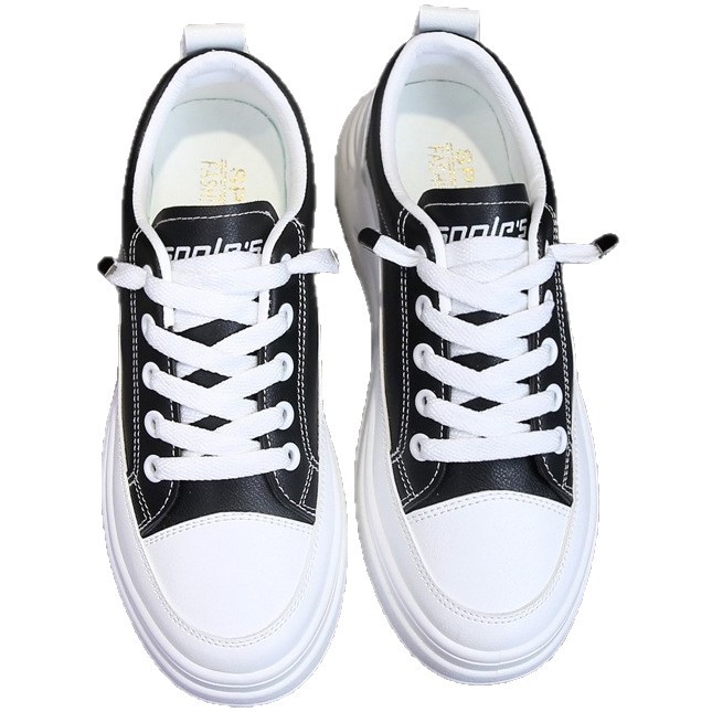 2026 verano nuevo estilo coreano zapatos de skate de suela gruesa moda casual zapatos versátiles estudiantes inswind zapatos blancos para mujeres