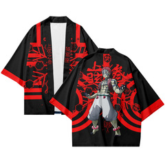 Cross-border Japanese best-selling cosplay Demon Slayer anime series 7/8 sleeve haori kimono cloak robe for men
