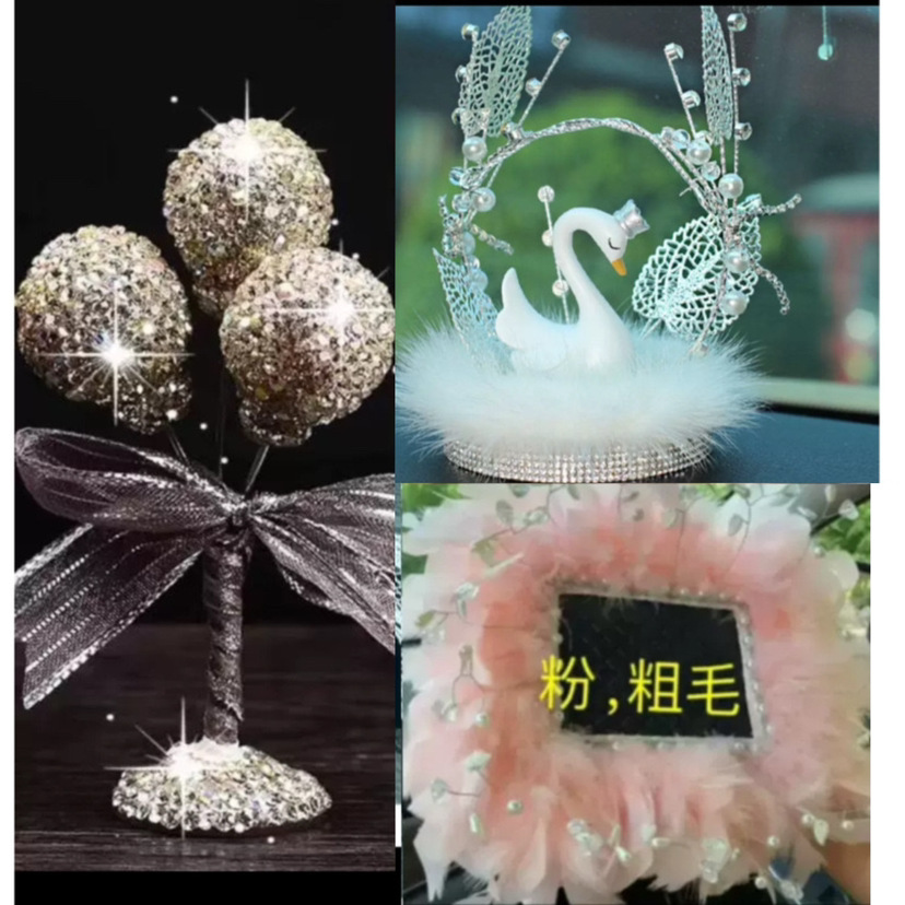 Decoraciones de automóviles Camellia creativa nueva consola central de verano joyas de automóviles chicas decoración de plástico