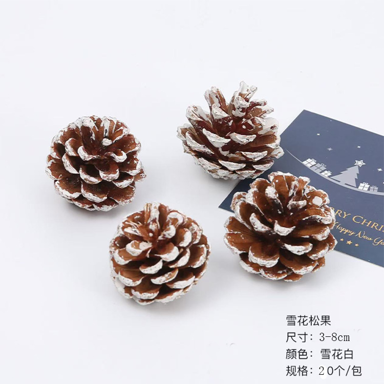 Flor de pino natural flores perpetuas de algodón flores secas árbol de navidad decoración accesorios ramo de navidad hechos a mano DIY material paquete