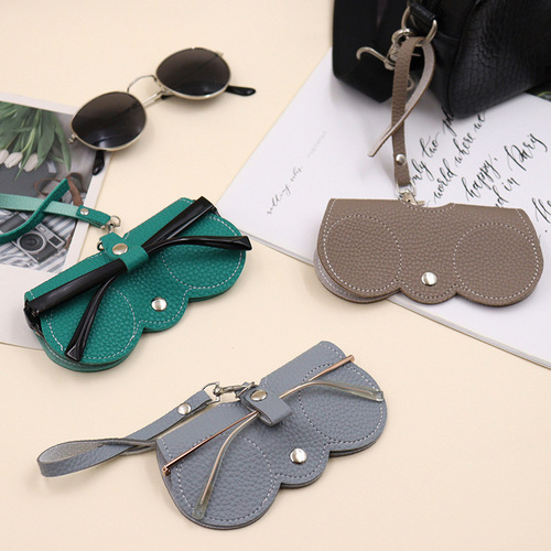Amazon's best-selling glasses storage box hanging bag type portable sunglasses storage bag retro glasses soft bag wholesale
