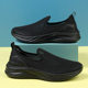 Summer Men's Shoes Spring and Autumn Slip-on Black Mesh Shoes Flying Mesh Sports Running Shoes Casual Soft-soled All-match Trendy Shoes