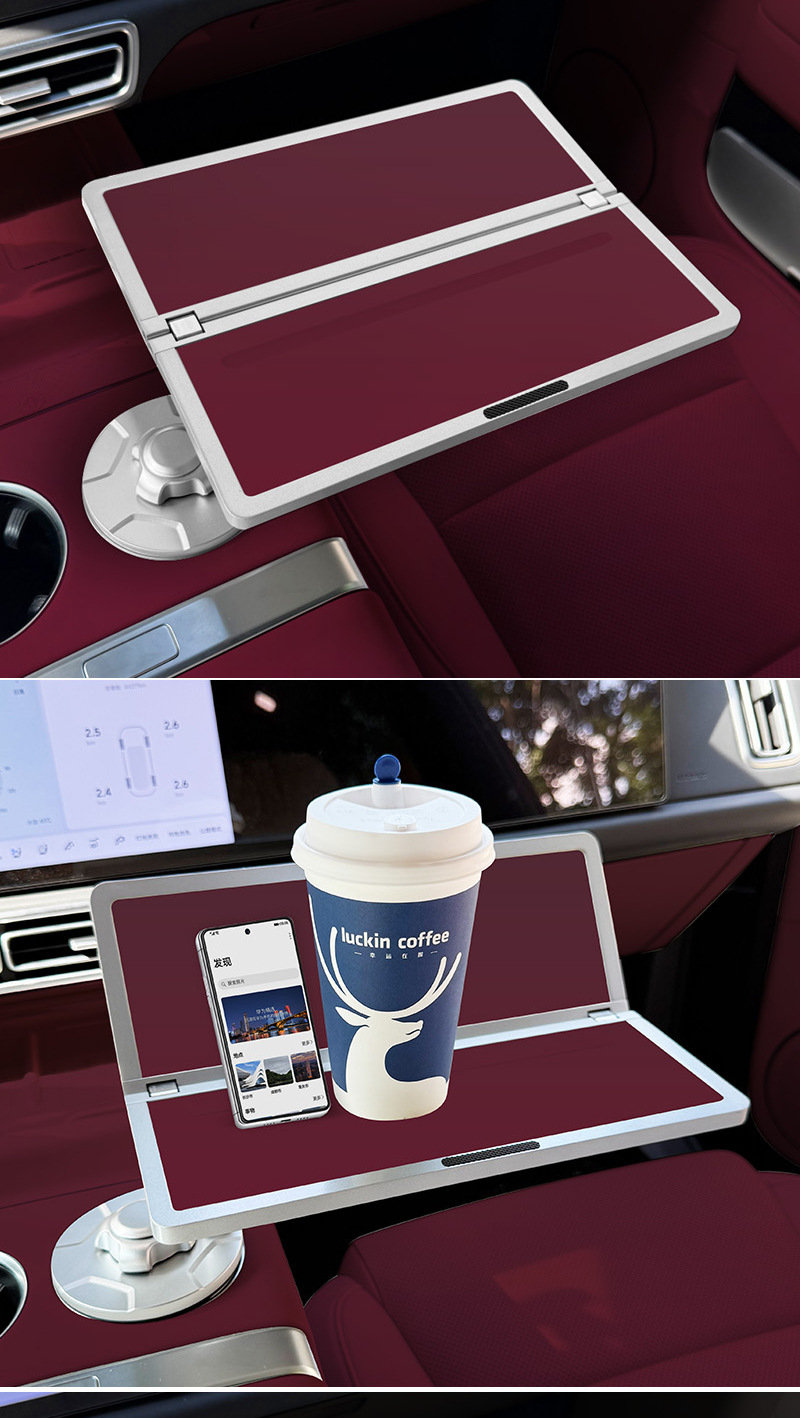 Ideal Car-Mounted Small Table, Small Round Table, Tea Tray, Makeup, Office, Computer Desk, Desktop