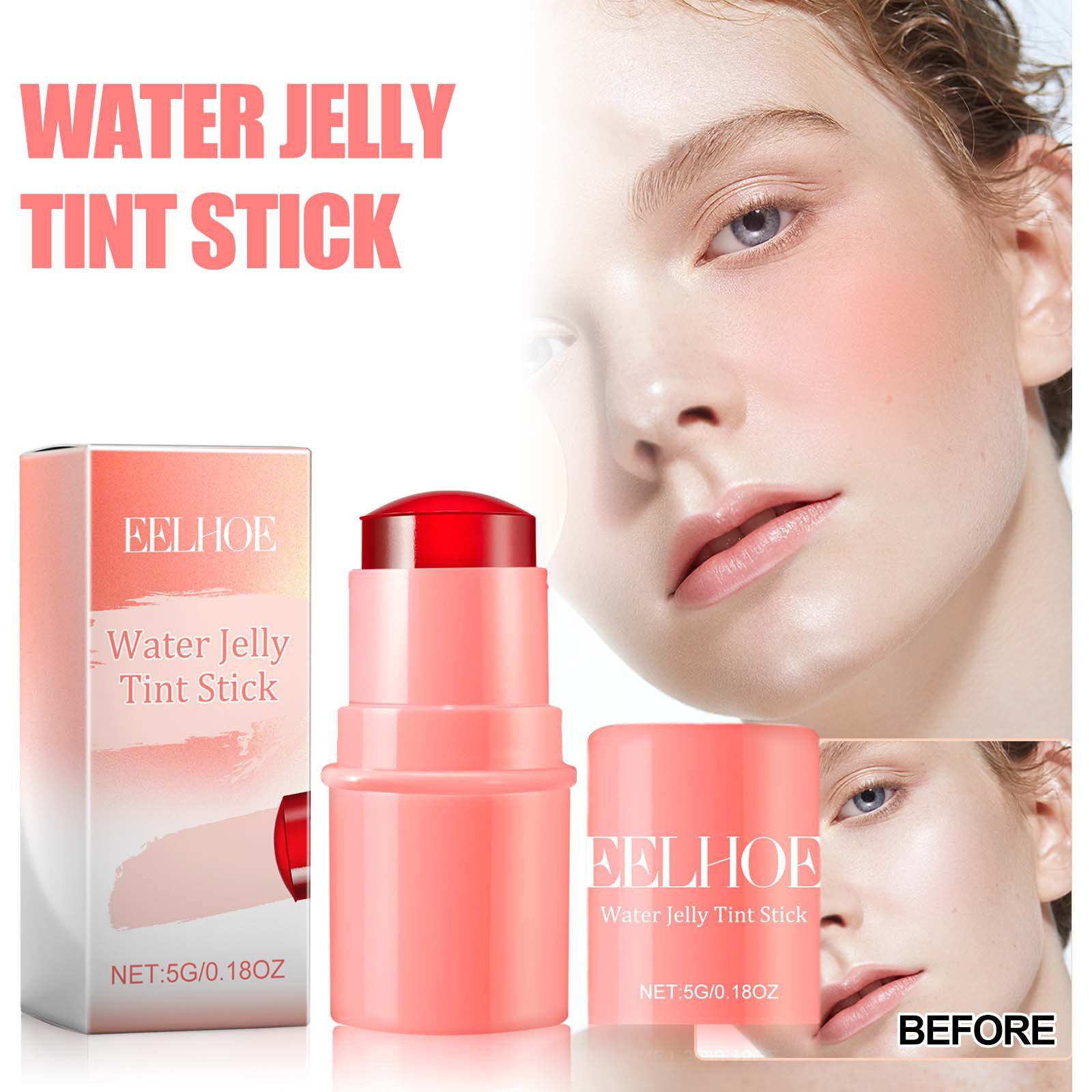 Gelée de fruits de corail, bâton de brillant à lèvres en poudre de couleur légère, fine, naturelle et durable_voghion.com