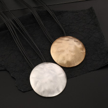 亚马逊跨境专供新款项链欧美复古大圆形高级毛衣链女士长项链批发