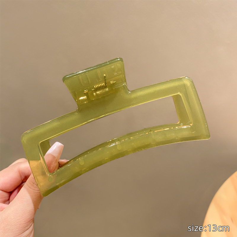 Clip de garra grande Placa de horquilla de acrílico horquilla hembra elegante temperamento tiburón clip tocado clip de Cabeza trasera horquilla