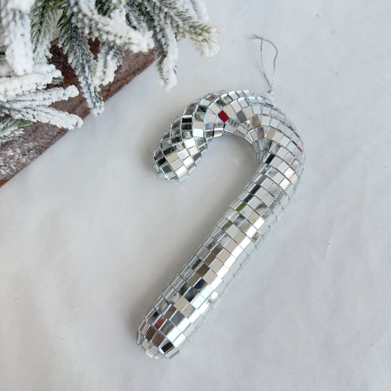 Navidad transfronteriza espuma discoteca espejo muletas decoración colgante árbol de Navidad colgante decoración de vidrio fábrica al por mayor