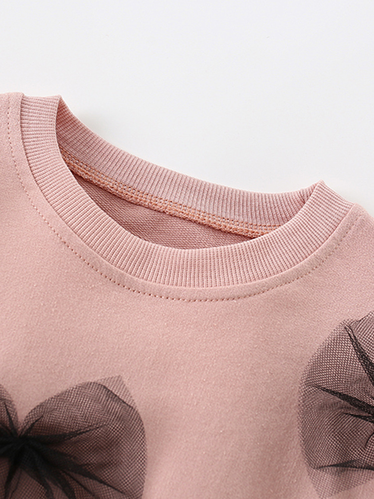 Sudadera de niña malwee transfronteriza otoño e invierno nuevo suéter de manga larga con cuello redondo para niños pequeños y medianos europeos y americanos linda niña