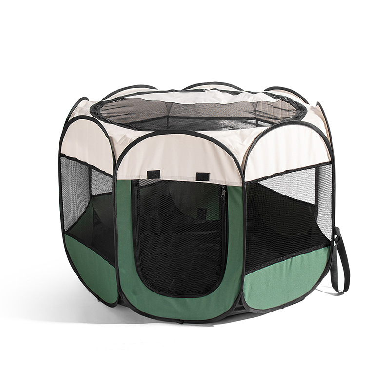 Jaula octogonal para gatos, sala de reparto para gatos, valla plegable, tienda para mascotas, universal para todas las estaciones, nido grande para gatos y jaula para perros para interiores