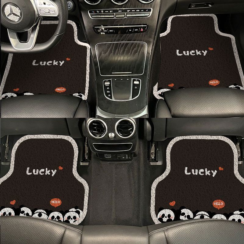 Car wire loop floor mat, single piece for the driver's side and passenger side, carpet-style driver's seat floor mat, universal