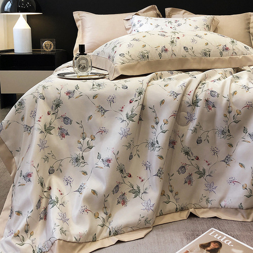 Luxury Tencel Summer Cool Quilt Set Nordic Air Conditioning Quilt Machine Washable Ice Silk Summer Quilt Silk Smooth Thin Quilt Wholesale 