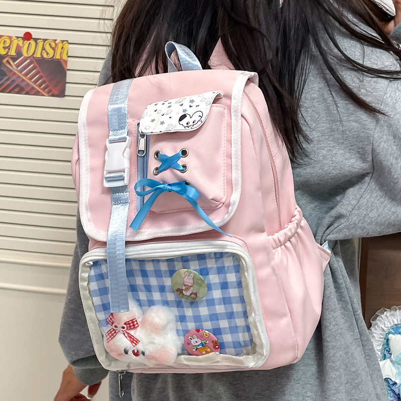 学生女子ランドセル 2025 新中学生高見えカジュアルファッションリュックかわいい二次元痛バッグ|undefined
