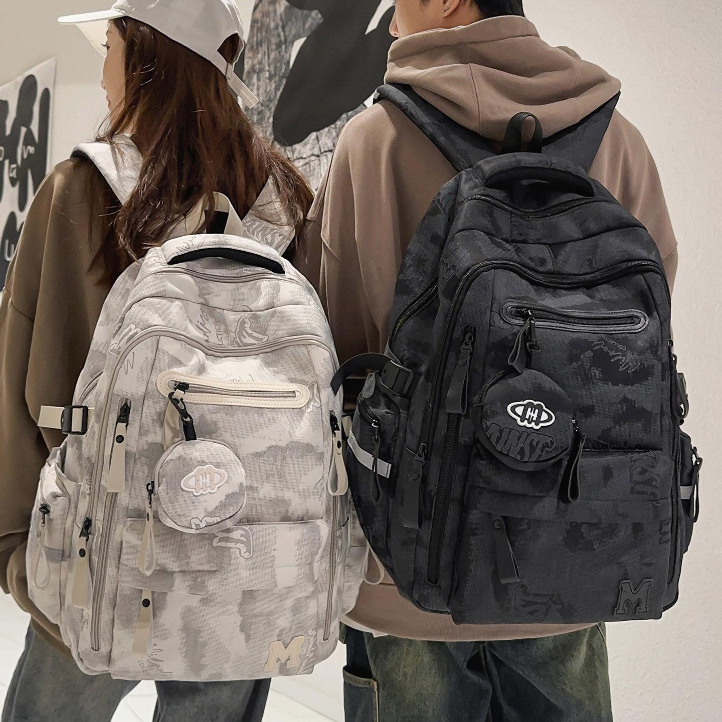 Large-Capacity College Student Backpack, Junior High School Girls' Backpack, Elementary School Student Backpack, High School Boys' 2026 New Tie-Dye Backpack