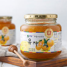 韓國原裝全南蜂蜜柚子茶580泡水喝的飲品水果茶蜜煉沖飲果醬