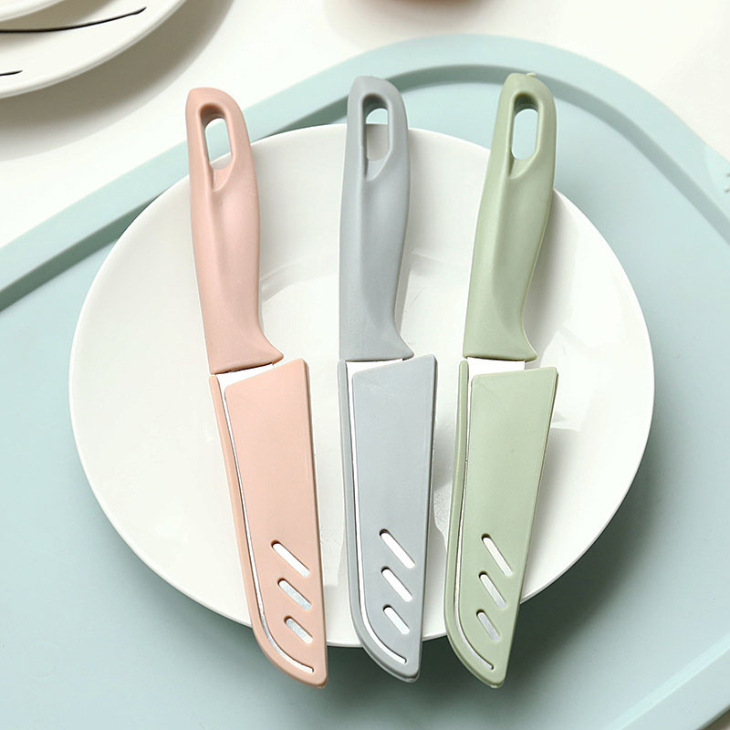 Cuchillo de fruta de acero inoxidable para el hogar melón y pelador de frutas plegable conveniente raspador portátil cortador de melón multifunción