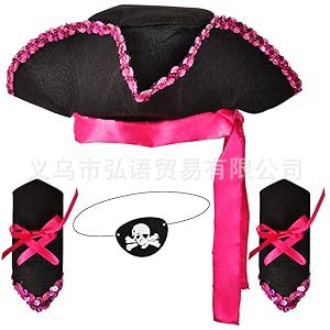 Cross-border nuevo creativo pirata vestido rosa princesa chica COS juego de rol Halloween vestido de fiesta de cumpleaños