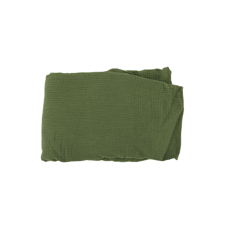 Nuevos productos transfronterizos de tela de algodón, cama de algodón para bebés de color sólido, cama de algodón de doble capa, sábanas suaves y transpirables