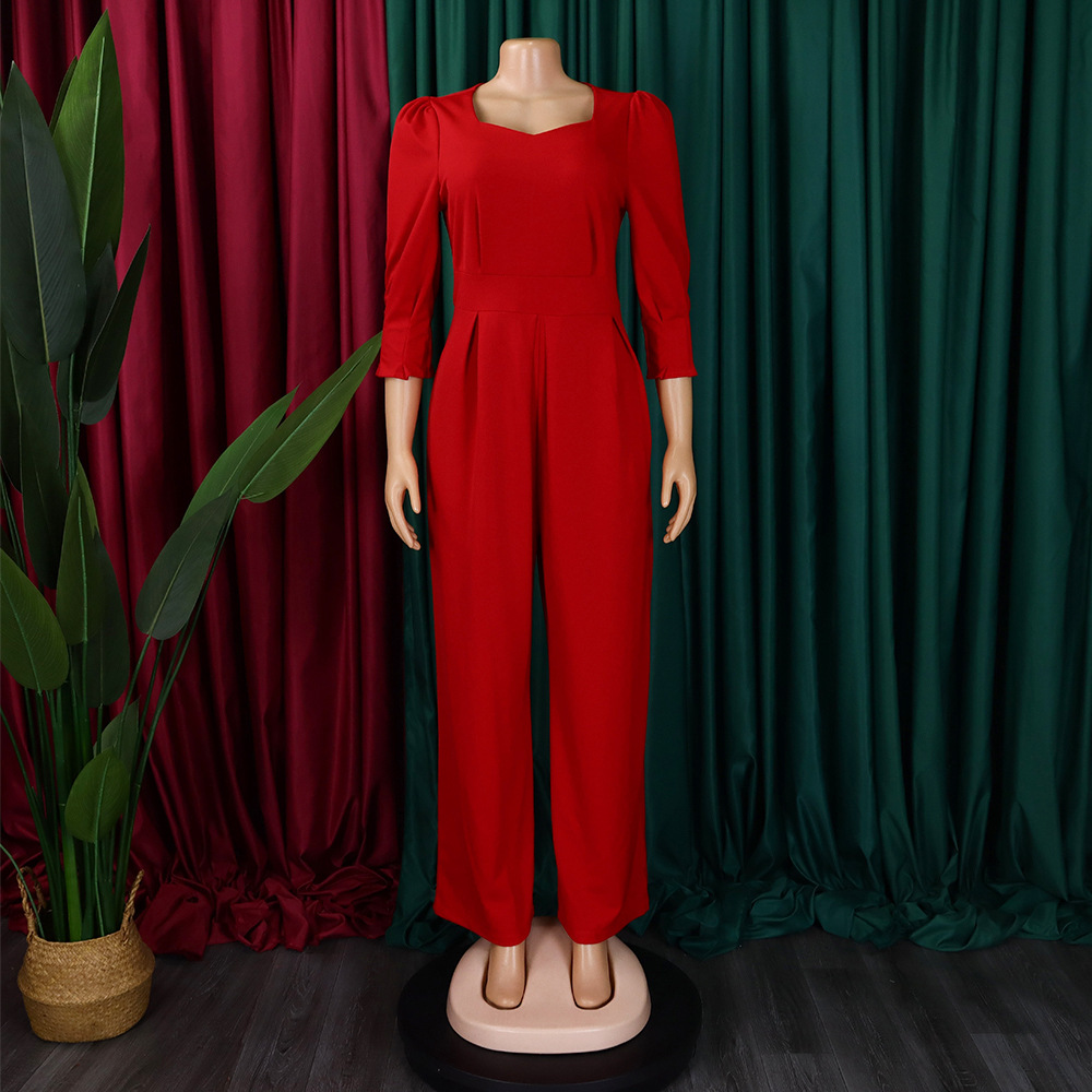 Damen Jumpsuit Langarm Lässig Weites Bein Für Den Winter_voghion.com