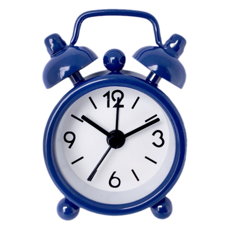 Manufacturer Wholesale 4cm Mini Metal Alarm Clock Creative Student Kidsren's Gift Alarm Clock Digital Clock Can Be Added with Logo