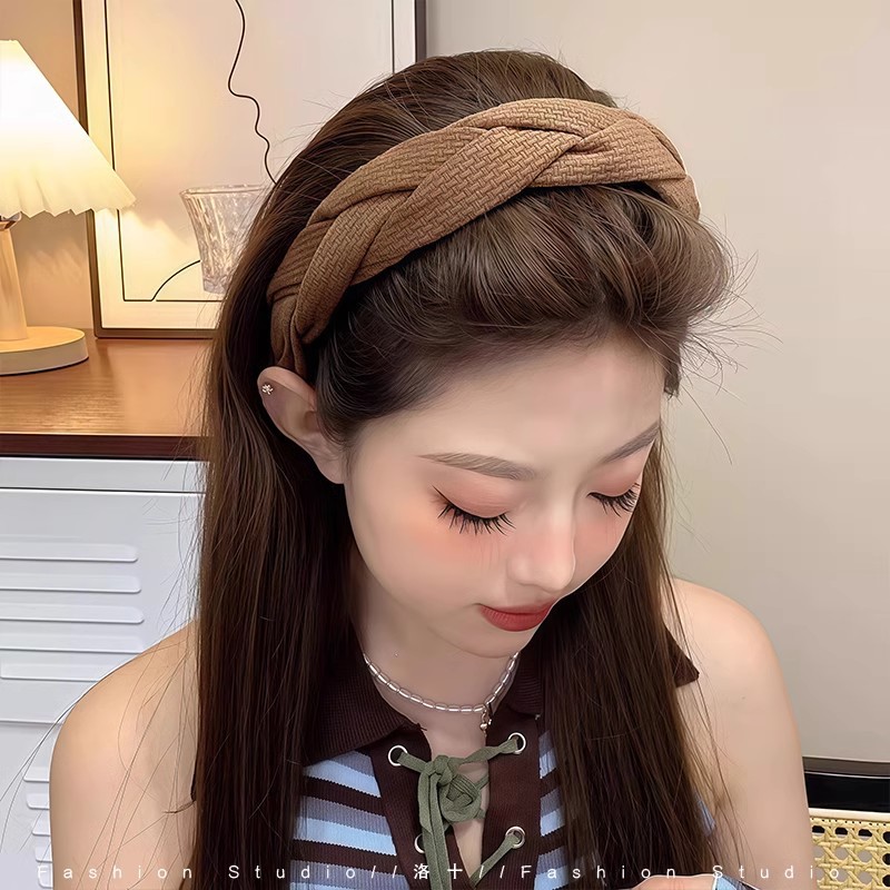 Meilad retro temperamento alto cráneo correa de cabello para mujeres 2025 nuevo estilo de estilo extranjero correa de cabello de moda universal toque de cabello