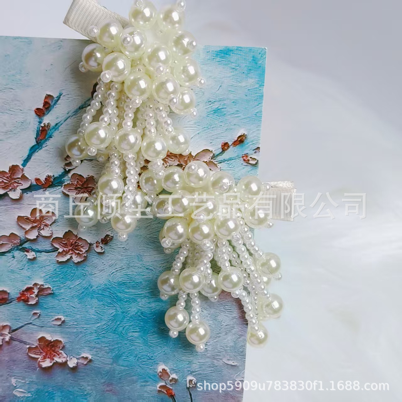 Hairpin Finished Product Antique Imitation Pearl Pendant Tassel Edge Clip Hairpin Side Clip Women's Children's Headwear