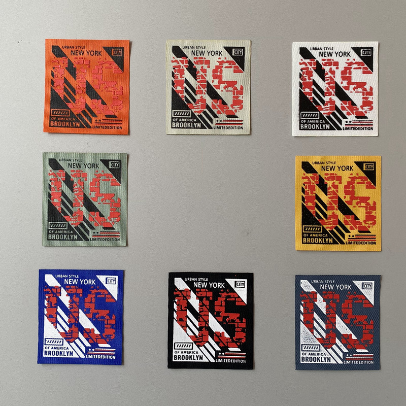 New Square Fashion Decal Denim Clothes Down Jacket Decorative Patch No Adhesive Color small size Patch Label