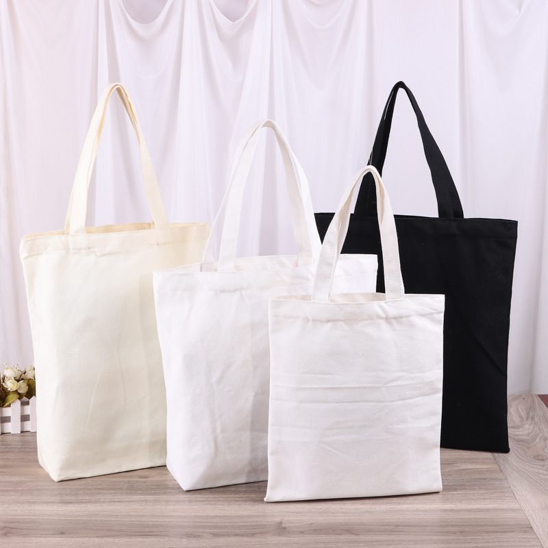 手提棉布袋制定单肩手提帆布袋学批发学生购物diy创意广告印logo