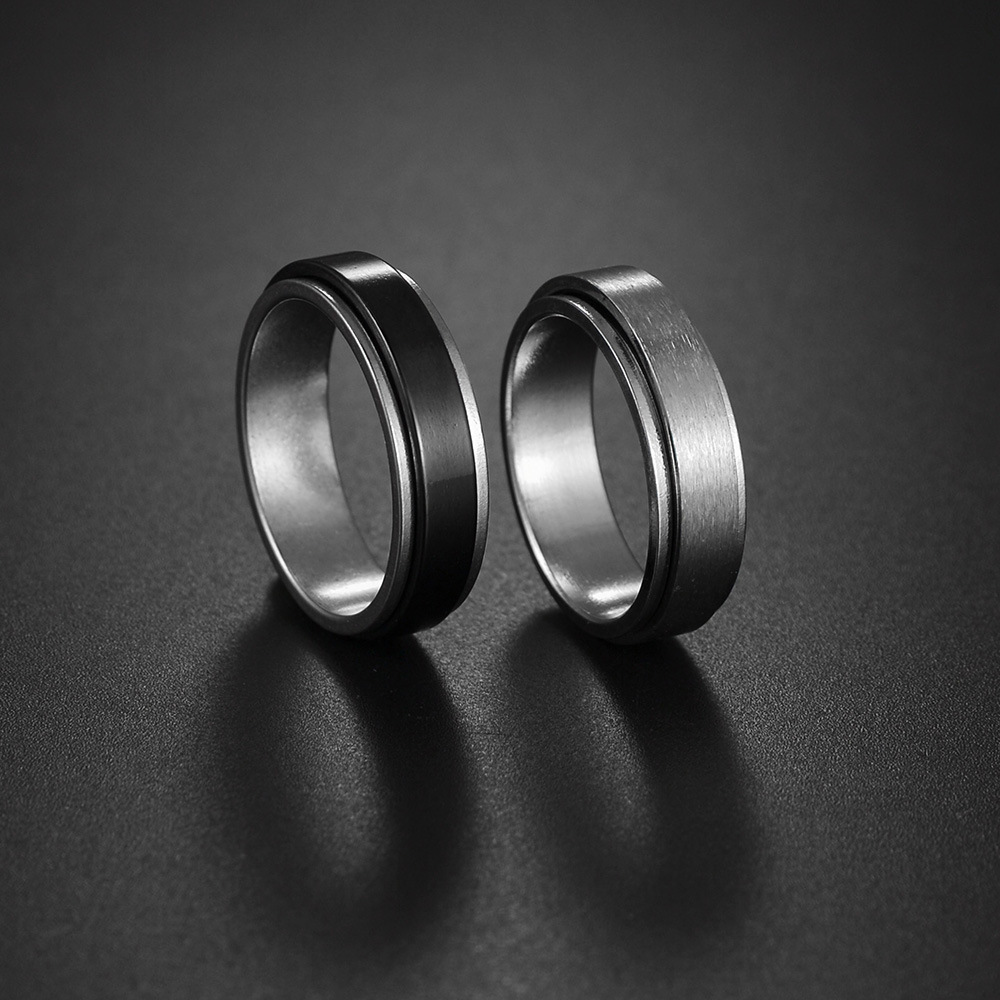 11g Weight PVD Coated Gold Plating Process Rings Classification Simple Style Geometric Stainless Steel Rings Stainless Steel Rings