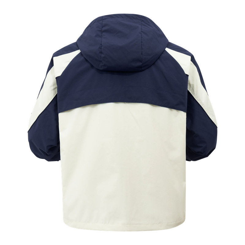 Primavera y otoño chaqueta deportiva para hombres y mujeres con cremallera de empalme suelta trajes de asalto casuales sueltos encapuchados abrigos de pareja
