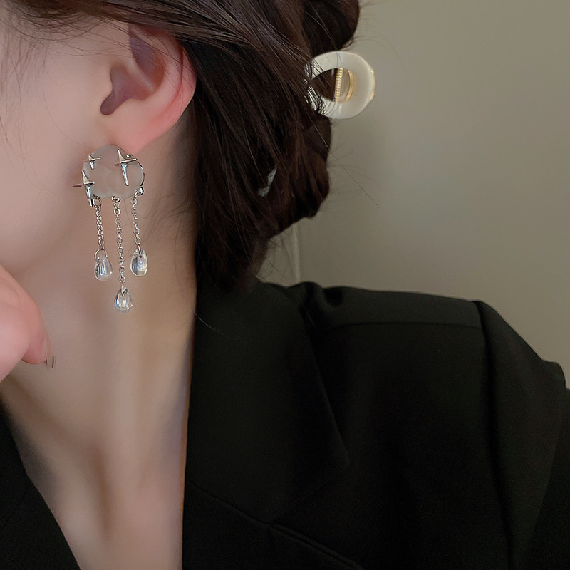 Fashion Irregular Flower Metal Irregular Artificial Rhinestones Womenu0027S Hoop Earrings Drop Earri
