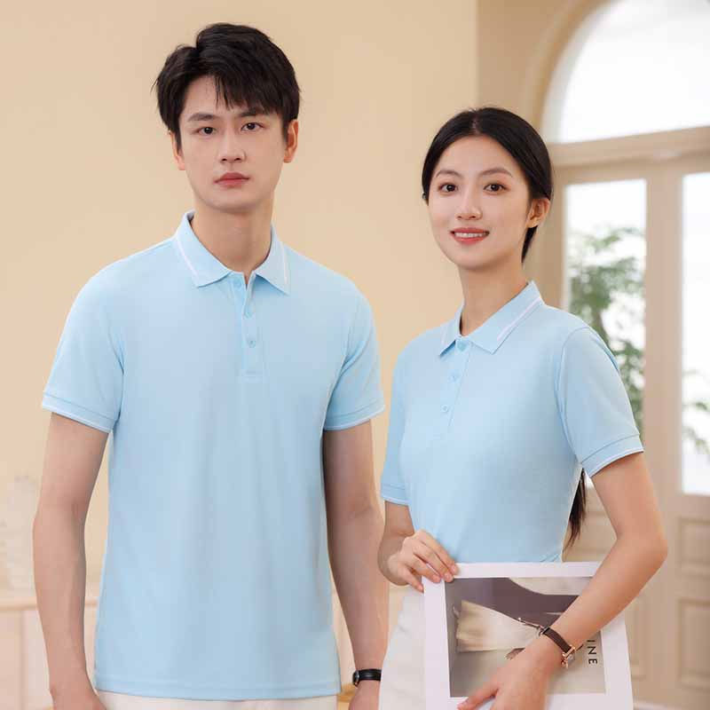 Trajes de trabajo de mangas cortas con solapa logotipo de verano de negocios polo camisetas de trabajo de la empresa de ropa de grupo camisetas de mangas cortas