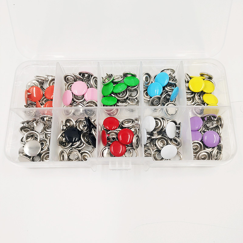 Color sólido de cinco garras para bebés con botones de metal oscuros sin costura de clavos de clavos de cuatro cierre de cinco agarres