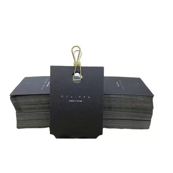 Korean version of nyu nyu black earrings card spot earring packaging jewelry cardboard 8*8/* 8*6 LOGO Hot Silver