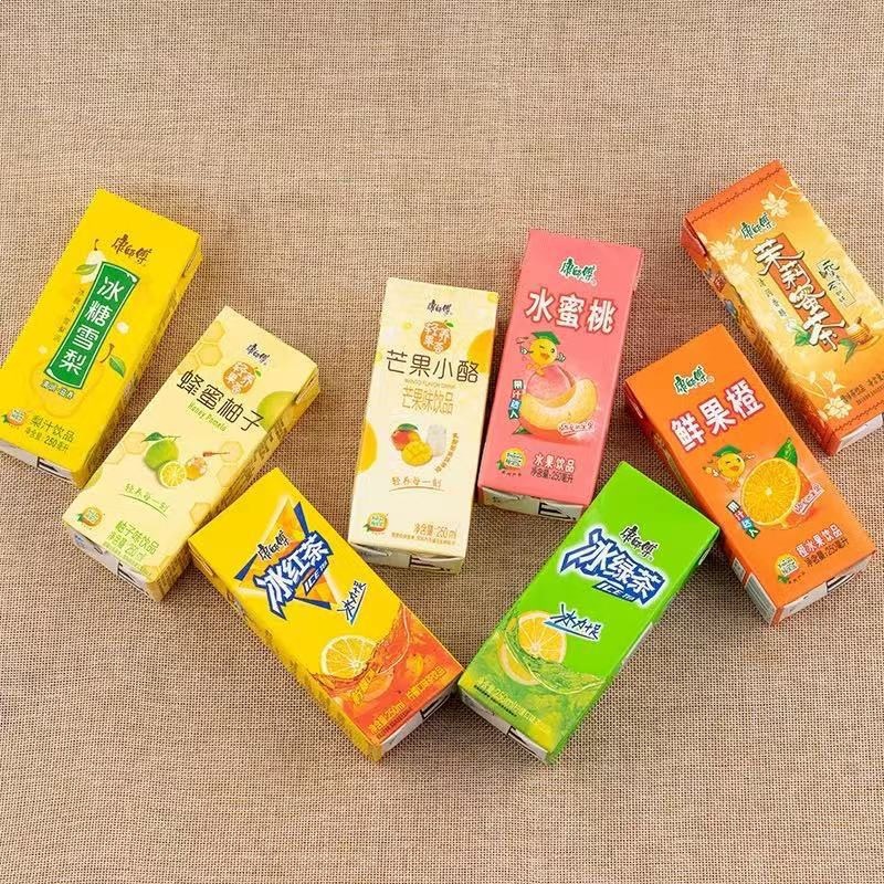 Master Kong Beverages 250ml*24 Boxes Whole Box Mixed Iced Black Tea, Ice Sugar Snow Pear, Jasmine Honey Tea, Sour Plum Soup Wholesale 3