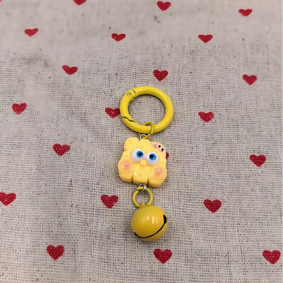 Pequeña campana de tarjetas de dibujos animados lindos bolsos de pareja de estudiantes D01 pareja famosa en línea SpongeBob