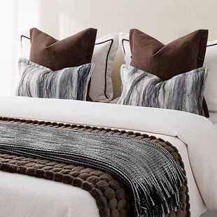 High-End Luxury Model Room Bedding Soft Decoration Furniture Showroom Bedding Model Room Accessible Luxury Multi-Piece Set