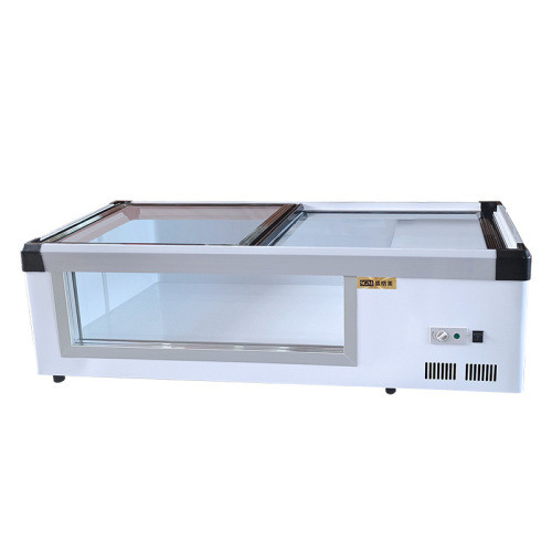 Mobile Display Cart with Refrigeration and Freezing, for Fried Skewers, Preserving Fridge, Small Desktop Refrigerator, for Grilling and Fruits