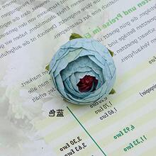 欧美丝印雪花布茶苞 仿真花假花婚庆装饰胸花腕花糖盒手工diy