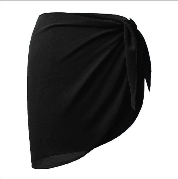 Amazon Ins Women's Swimwear Cover-Up Beach Wrap Skirt Swimwear Bikini Mesh Cover-Up Apron