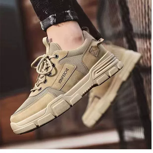 2024 мужская обувь на открытом воздухе противоскользящая легкая работа износостойкая черная доска обувь трендовая спортивная повседневная дышащая обувь