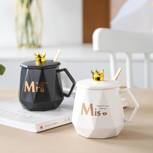 Mark cup gift set ceramic coffee cup wedding souvenir high-end business wedding gift cup logo 
