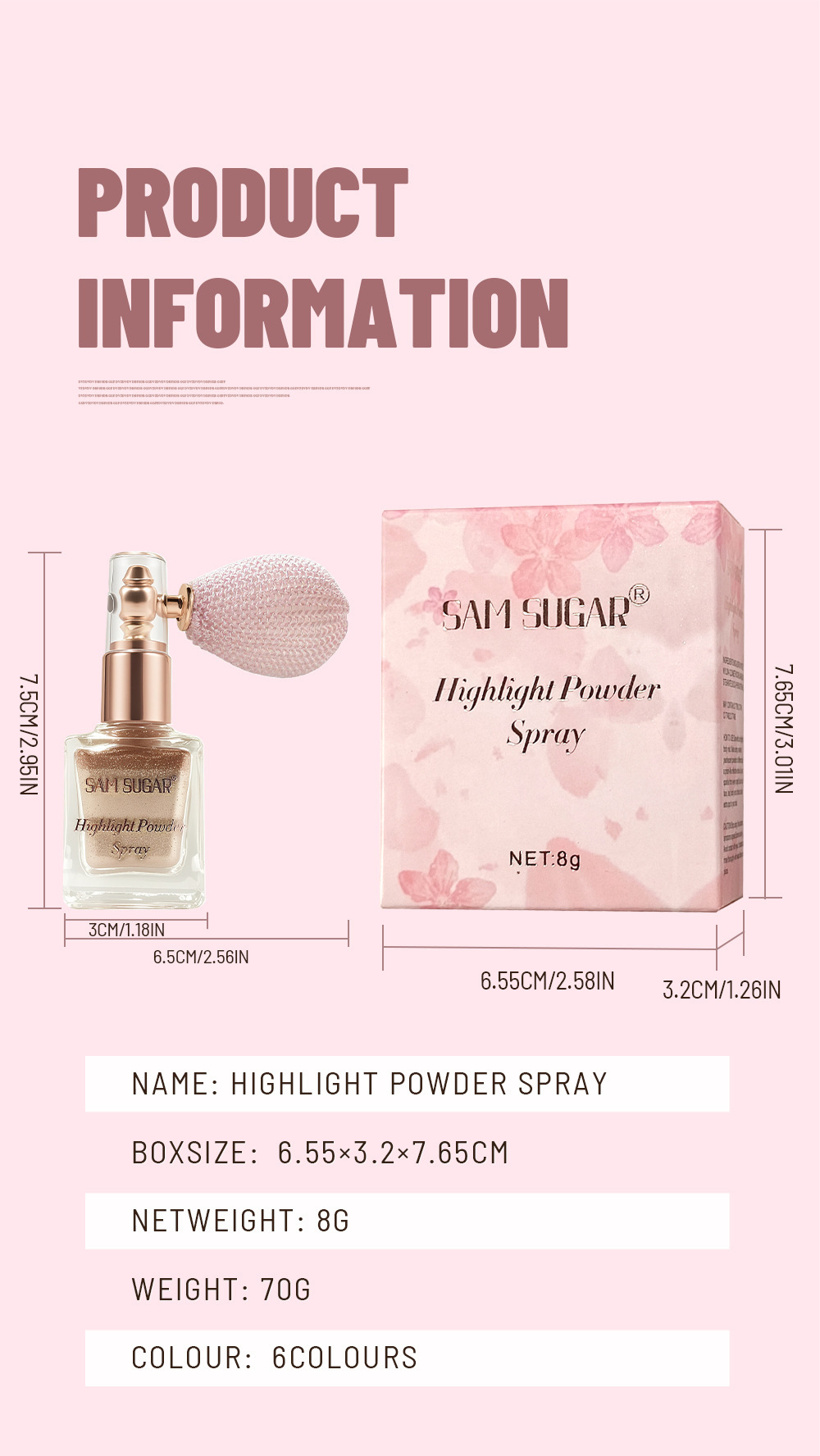 Glitzerndes Highlighter Puder Spray Für Gesicht Und Körper_voghion.com