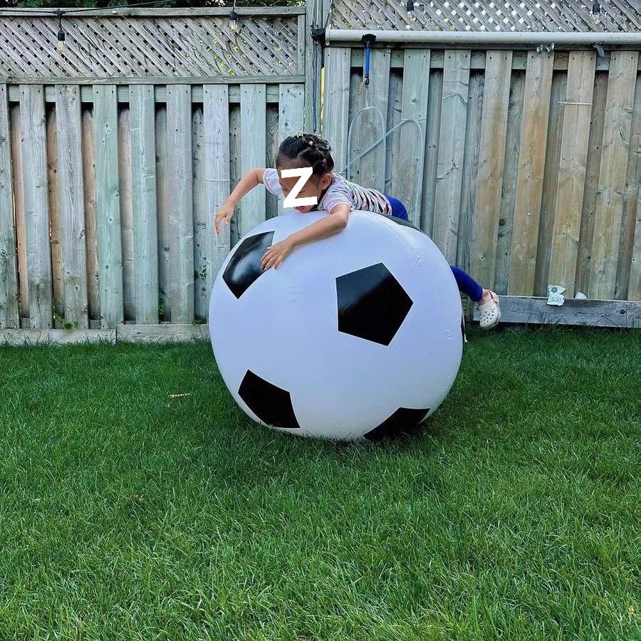 Children's Inflatable Football School Sports Meeting Outdoor Oversized Beach Ball Internet Celebrity Fun Parent-Child Interactive Toy Ball