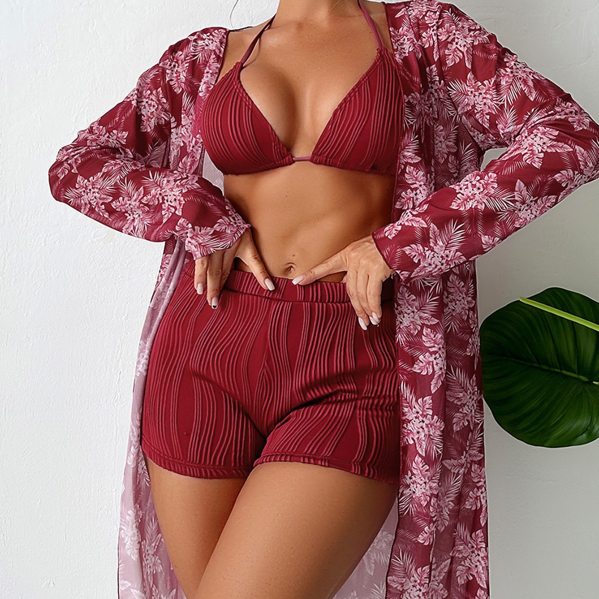 Sobre el Producto: Nueva moda Europea y Americana sexy multicolor tela especial BIKINI 2024